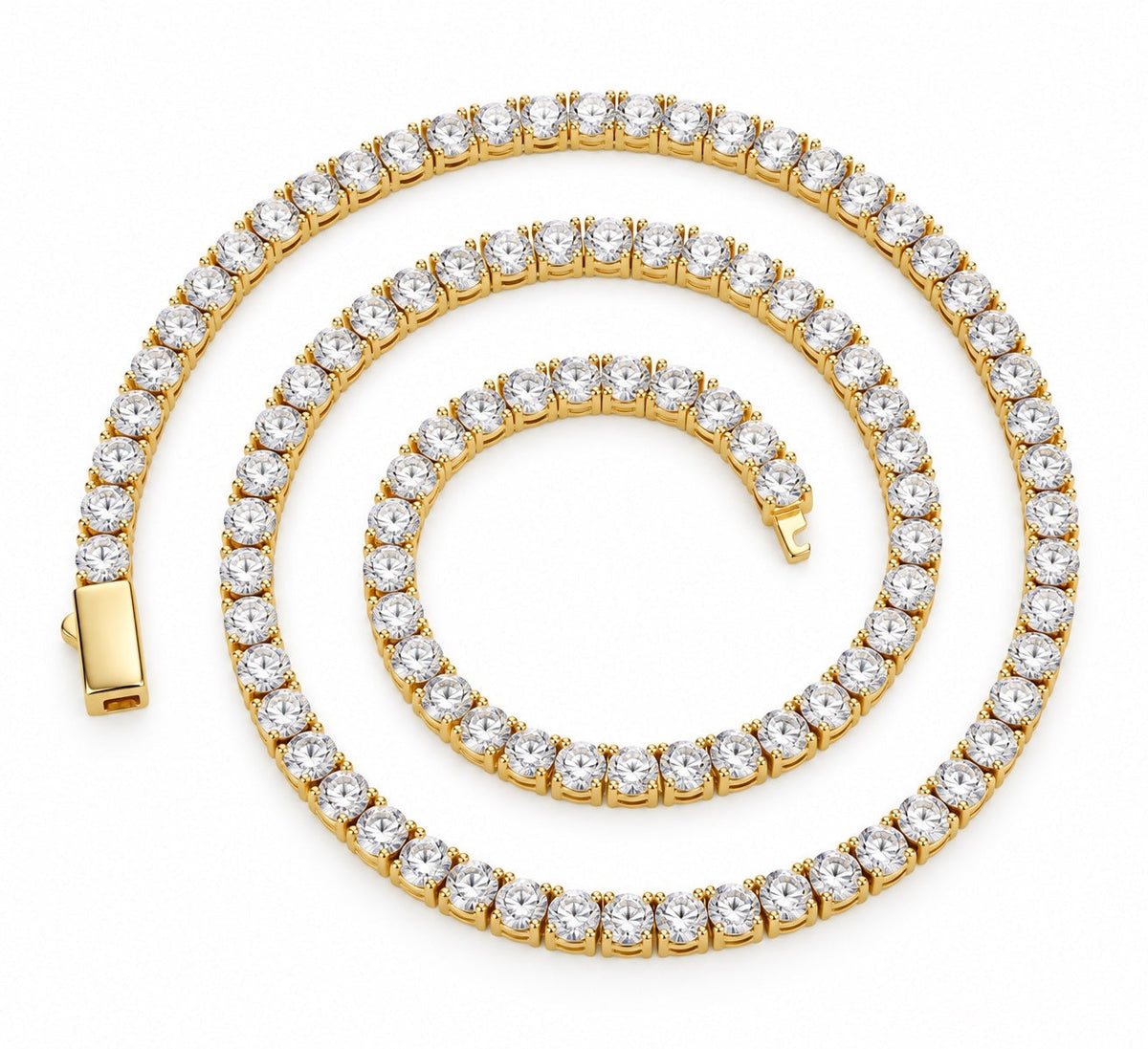 Collier Trocadéro tennis rond, or