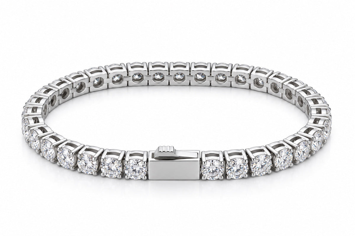 Bracelet Kléber tennis rond, argent