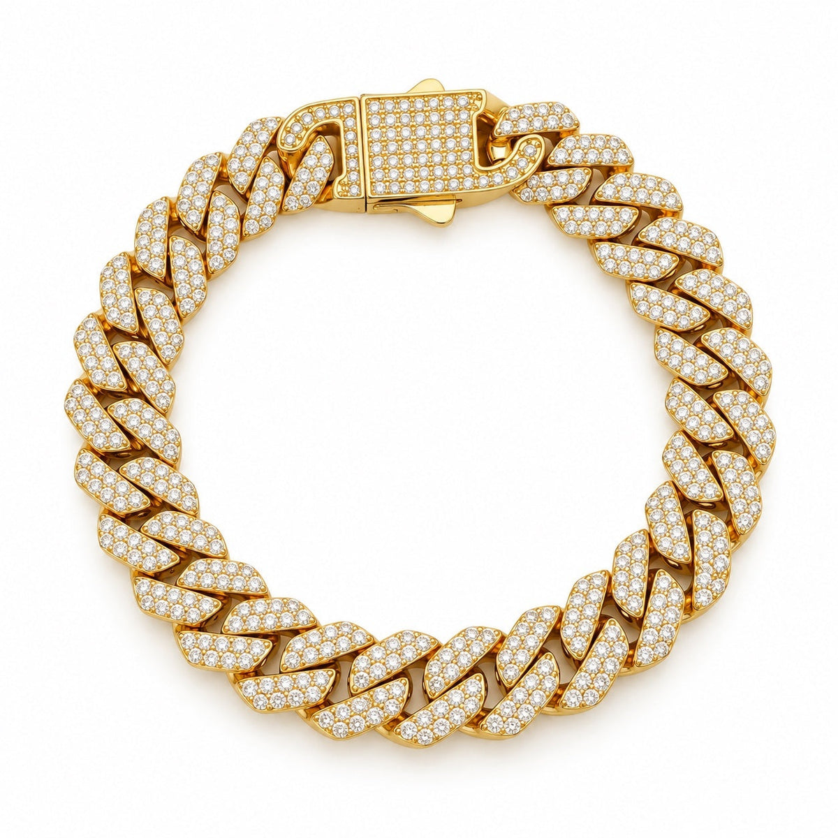 Bracelet Empire cuban iced, or